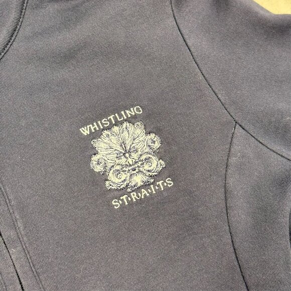 Fairway & Greene 1/4 Zip Golf Sweatshirt Pima Cotton Peru Blue Womens Medium - Picture 3 of 7